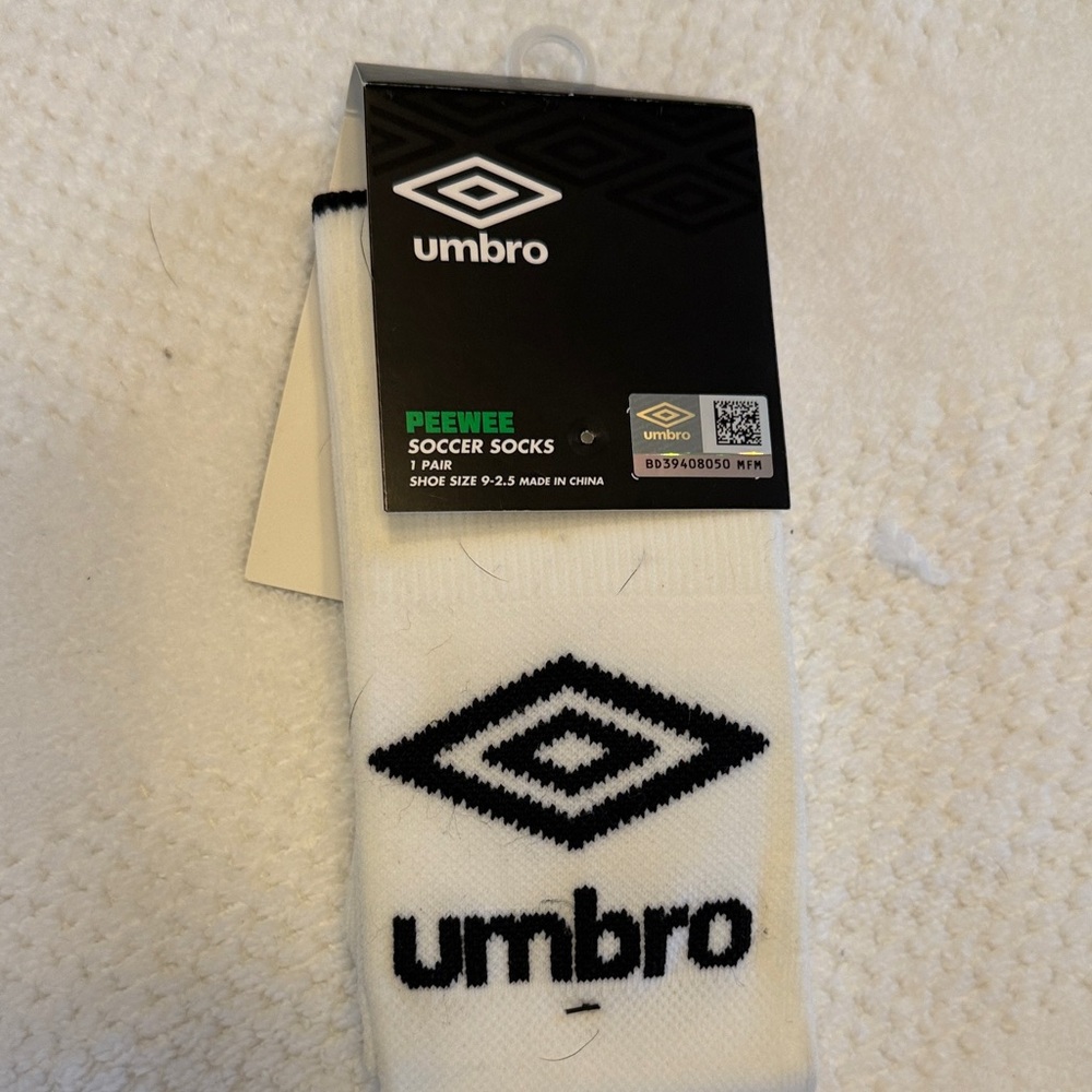 Umbro Black and White Athletic Soccer Socks